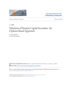 Valuation of Venture Capital Securities: An
