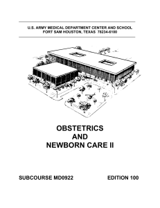 obstetrics and newborn care ii