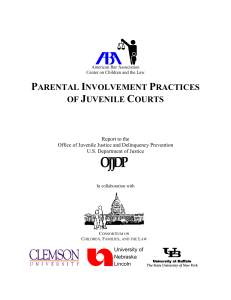 parental involvement practices of juvenile courts