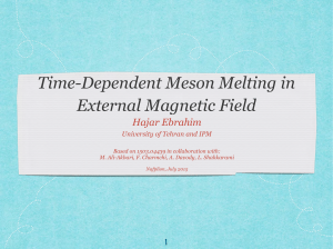 Time-Dependent Meson Melting in External Magnetic Field