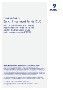 Prospectus of Zurich Investment Funds ICVC