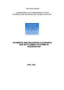 payments and securities clearance and settlement systems in