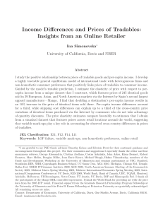 Income Differences and Prices of Tradables