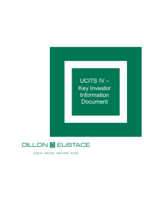 UCITS IV – Key Investor Information Document