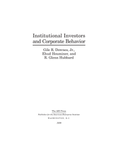 Institutional Investors and Corporate Behavior