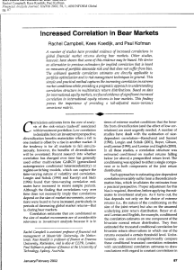 lincreasedl Correlation in Bear Markets