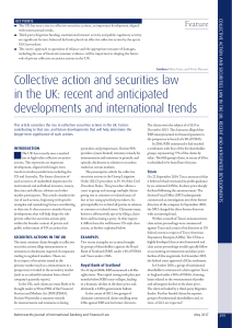 Collective action and securities law in the UK
