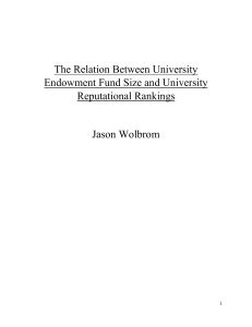 The Relation Between University Endowment Fund Size and
