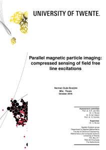 Parallel magnetic particle imaging: compressed sensing of field free