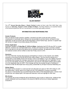 blues market information and responsiblities