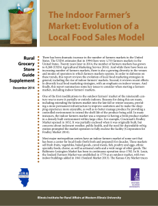 The Indoor Farmer`s Market: Evolution of a Local Food Sales Model