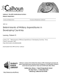 Determinants of Military Expenditures in Developing Countries