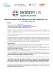 NORDPLUS Intensive Course “Mediation in Civil and Criminal
