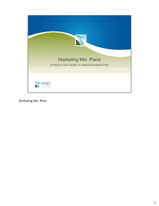 Marketing Mix: Place - Water and Sanitation Program (WSP)