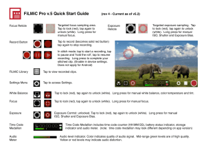 FiLMiC Pro v.5 Quick Start Guide