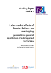 Working Paper 2016 • 1 Labor market effects of Pension Reform : an