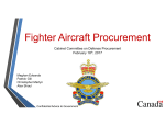 Fighter Aircraft Procurement - Canadian Association of Programs in