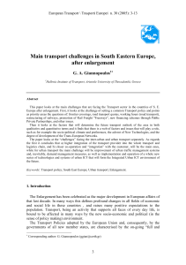 transport challenges in South Eastern Europe, after