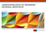 Administration of Member General Meetings - CS Isaac Nduru