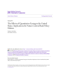The Effects of Quantitative Easing in the United States: Implications