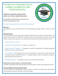 VBA Bank Day Scholarship Program Sample schedule for your bank