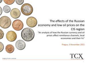The effects of the Russian economy and low oil prices on