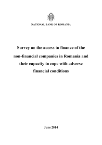 Survey on the access to finance of the non