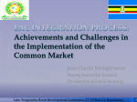 EAC INTEGRATION PROCESS: Achievements and Challenges in