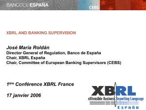 XBRL and banking supervision