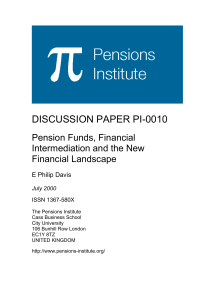 pension funds as new financial intermediaries