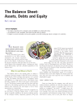 The Balance Sheet: Assets, Debts and Equity