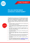 Are you worried about someone`s mental health?