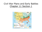 Civil War Plans and Early Battles