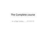 The Complete course