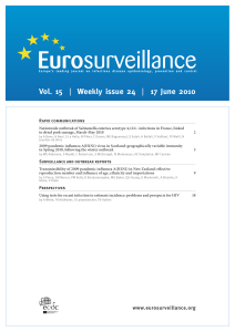 Vol. 15 | Weekly issue 24 | 17 June 2010