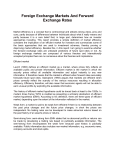 Foreign Exchange Markets And Forward Exchange