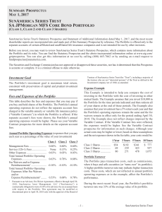 SAST - SA JPMorgan MFS Core Bond Portfolio Summary