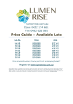 Price Guide – Available Lots