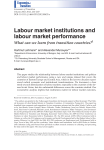 Labour market institutions and labour market performance