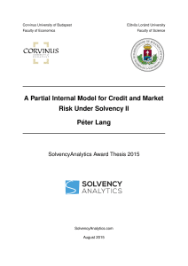 A Partial Internal Model for Credit and Market Risk Under Solvency II