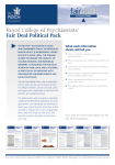 Royal College of Psychiatrists` Fair Deal Political Pack