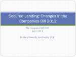 The Company Charge Register after the Companies Bill 2012