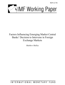 Factors Influencing Emerging Market Central Banks` Decision