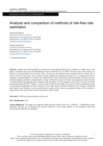 Analysis and comparison of methods of risk