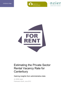 Estimating the Private Sector Rental Vacancy Rate for Canterbury