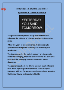 euro crisis – is 2013 the end of it