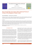 Does Foreign Direct Investment Affect Industrial Workers? Evidence