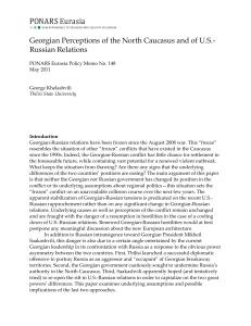 Georgian Perceptions of the North Caucasus and of U.S.