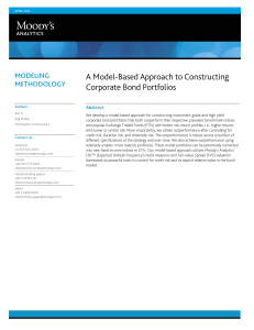 A Model-Based Approach to Constructing Corporate Bond Portfolios