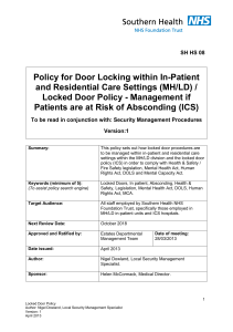 SH HS 08 - Locked Door Policy Oct 2014x